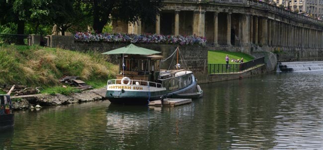 Charley Dancey moored at North Parade gardens before his eviction last year